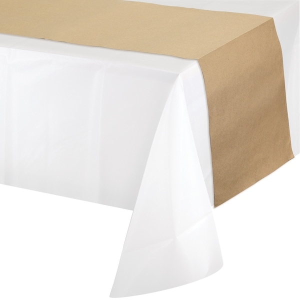 Shop Club Pack of 12 Kraft Paper Table Runners Disposable Party Banquet